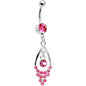 Pink Gem Bold Glam Chandelier Belly Ring