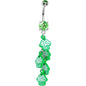 Peridot Green Cubic Zirconia Sweet Cupcake Drop Belly Ring