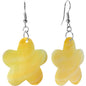 Yellow Mother of Pearl Flower Earrings