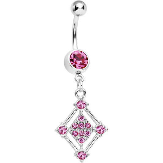 Pink Gem Diamond Affair Belly Ring