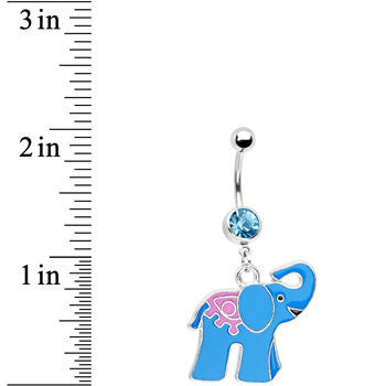 Boyish Blue Elephant Belly Ring