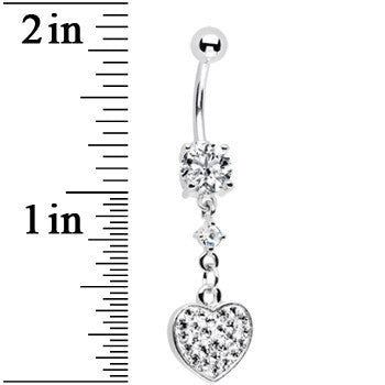 Crystalline Gem Ravishing Heart Belly Ring