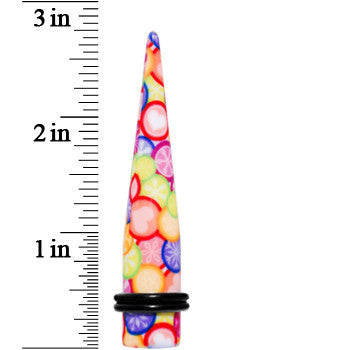 00 Gauge Groovy Retro Flower Acrylic Taper