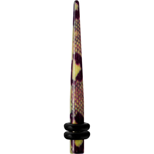 8 Gauge Green Snake Skin Acrylic Taper