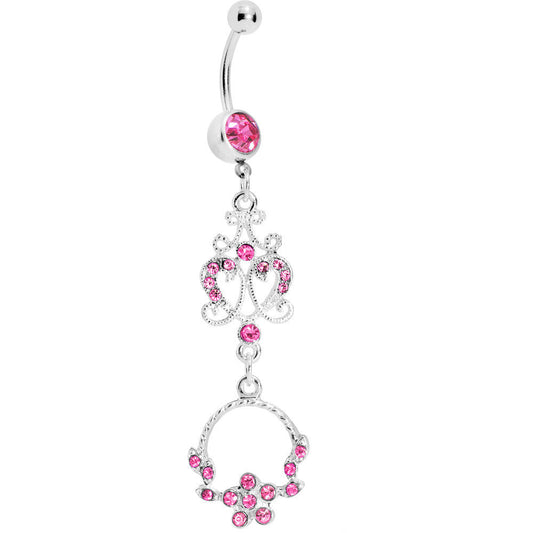 Pink Baroque Enchantment Chandelier Belly Ring