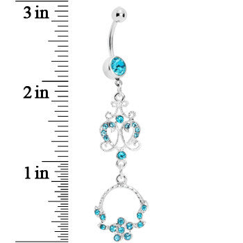 Aqua Baroque Enchantment Chandelier Belly Ring