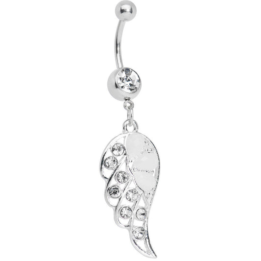 Crystalline Gem Lovely Dove Wing Belly Ring