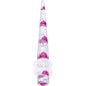 4 Gauge Clear Acrylic Glitter Purple Heart Confetti Taper