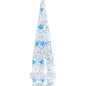 9/16 Clear Acrylic Glitter Blue Star Confetti Taper