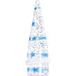 5/8 Clear Acrylic Glitter Blue Star Confetti Taper