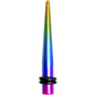 4 Gauge Acrylic Electric Rainbow Straight Taper