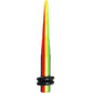 6 Gauge Acrylic Rasta Stripes Straight Taper
