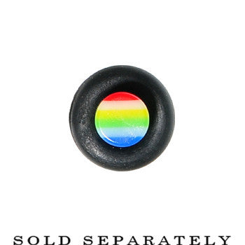 8 Gauge Acrylic Retro Rainbow Straight Taper