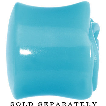 9/16 Blue Rose Flower Acrylic Saddle Plug
