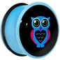 18mm Blue Acrylic Heart Owl Single Flare Plug