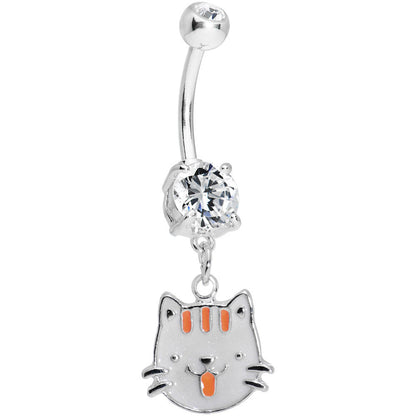 Crystalline Gem Kitty Cat Delight Belly Ring