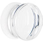 26mm Clear White Acrylic Mirror Split Saddle Plug