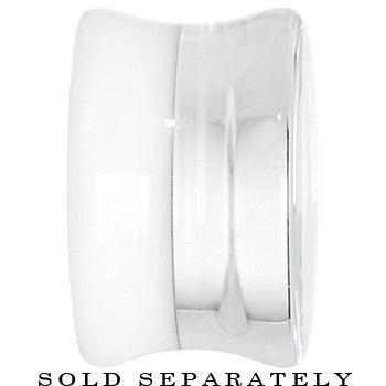 26mm Clear White Acrylic Mirror Split Saddle Plug