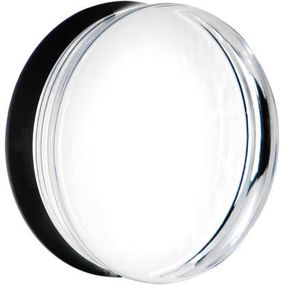 48mm Clear Black Acrylic Mirror Split Saddle Plug