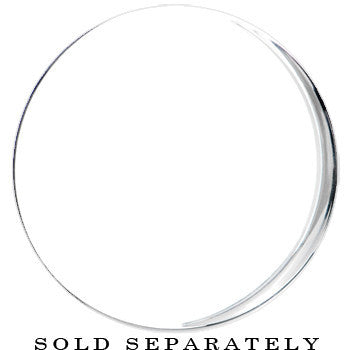 48mm Clear Black Acrylic Mirror Split Saddle Plug