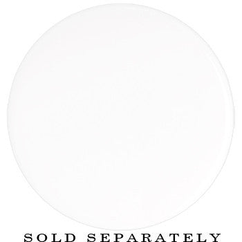 2 Clear White Acrylic Mirror Split Saddle Plug