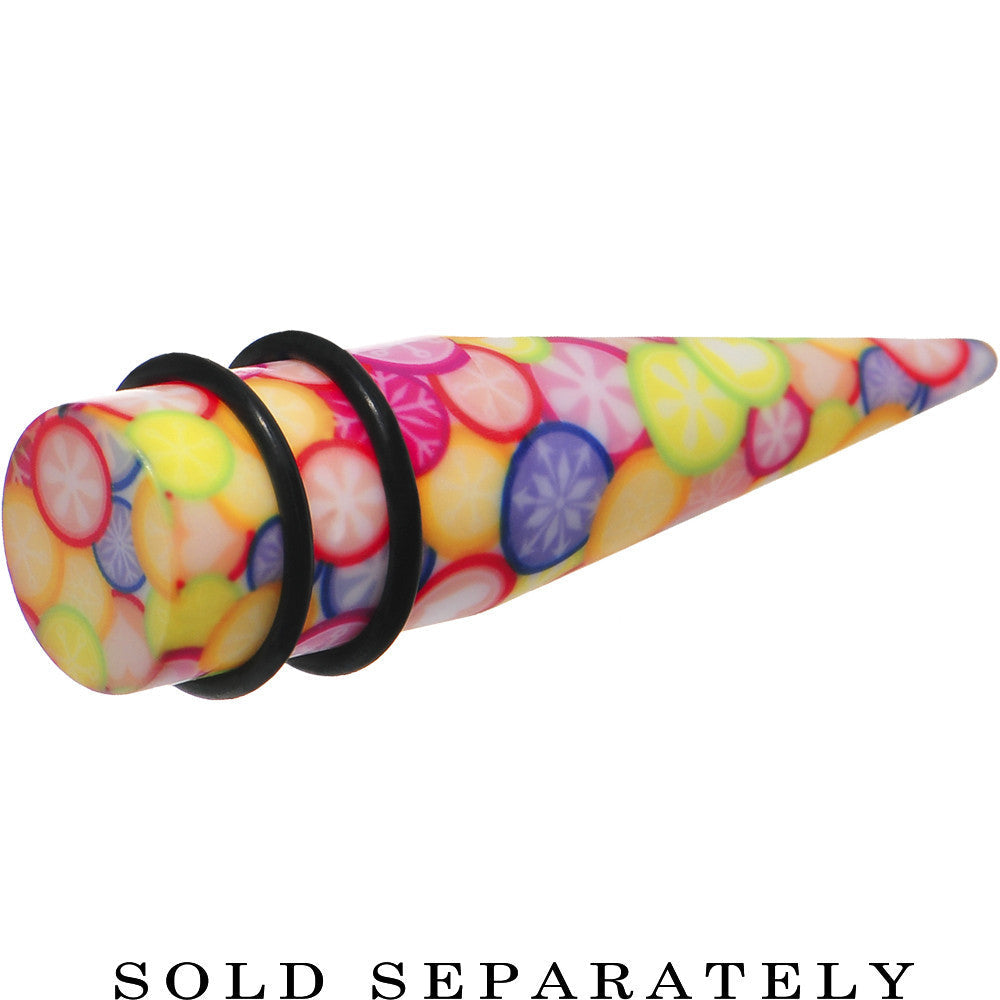 5/8 Groovy Retro Flower Acrylic Taper