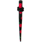 8 Gauge Black Acrylic Red Cherry Logo Taper