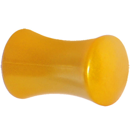 2 Gauge Honey Yellow Metallic Pearl Acrylic Saddle Plug