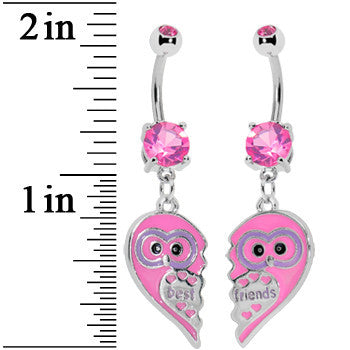 Owl Best Friends Belly Ring Set