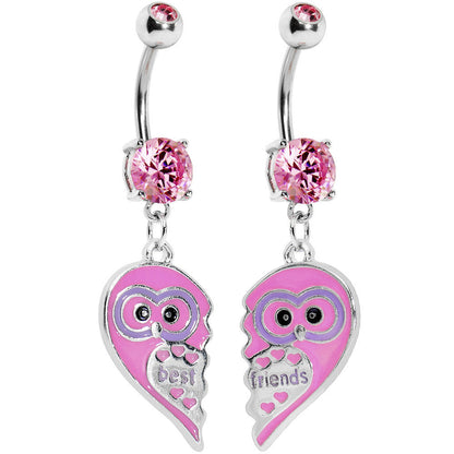 Owl Best Friends Belly Ring Set