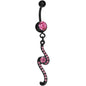 Pink Double Swirl Belly Ring