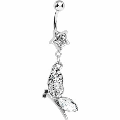 Crystalline Dragonfly Belly Ring