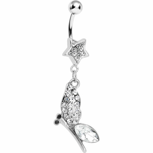 Crystalline Dragonfly Belly Ring