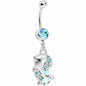 Aqua Gem Bundle Up Winter Belly Ring