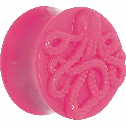 20mm Pink Acrylic Octopus Plug