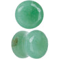 00 Gauge Green Aventurine Natural Stone Faceted Saddle Plug Set