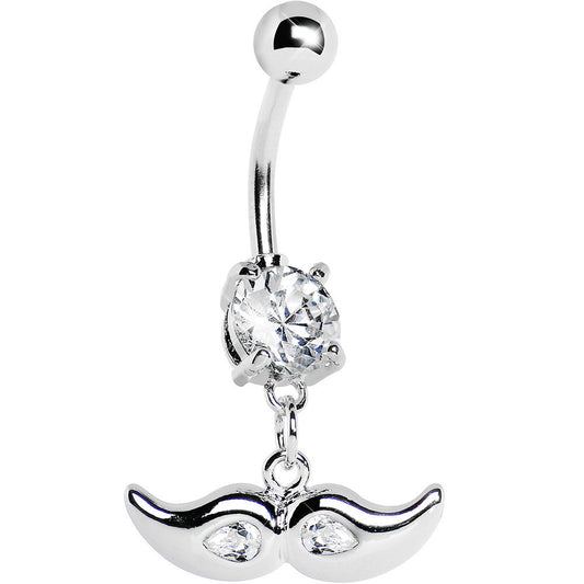 Crystalline Gem Mustache Belly Ring