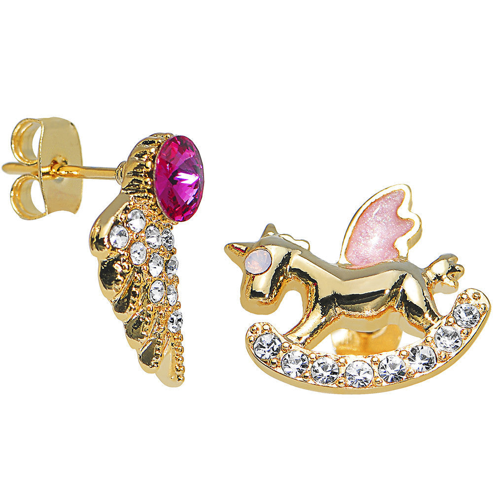 Angelic Rocking Horse Mixed Earring Set