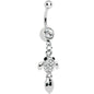 Crystalline Gem Sparkle Fish Dangle Belly Ring