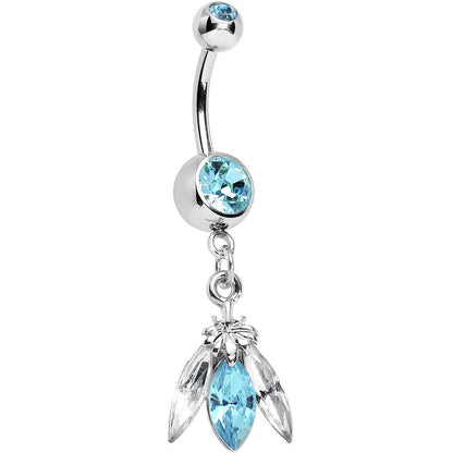 Aqua Gem Beauty Beetle Dangle Belly Ring