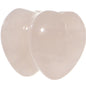 00 Gauge Natural Rose Flower Quartz Sweet Heart Stone Saddle Plug