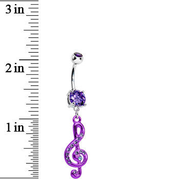 Tantalize Gem Treble Clef Drop Belly Ring