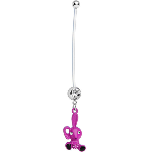 Pink Girl Lil Bunny Baby Pregnancy Belly Ring