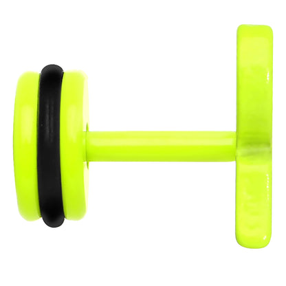 Light Green Neon Enamel Bow Cheater Plug