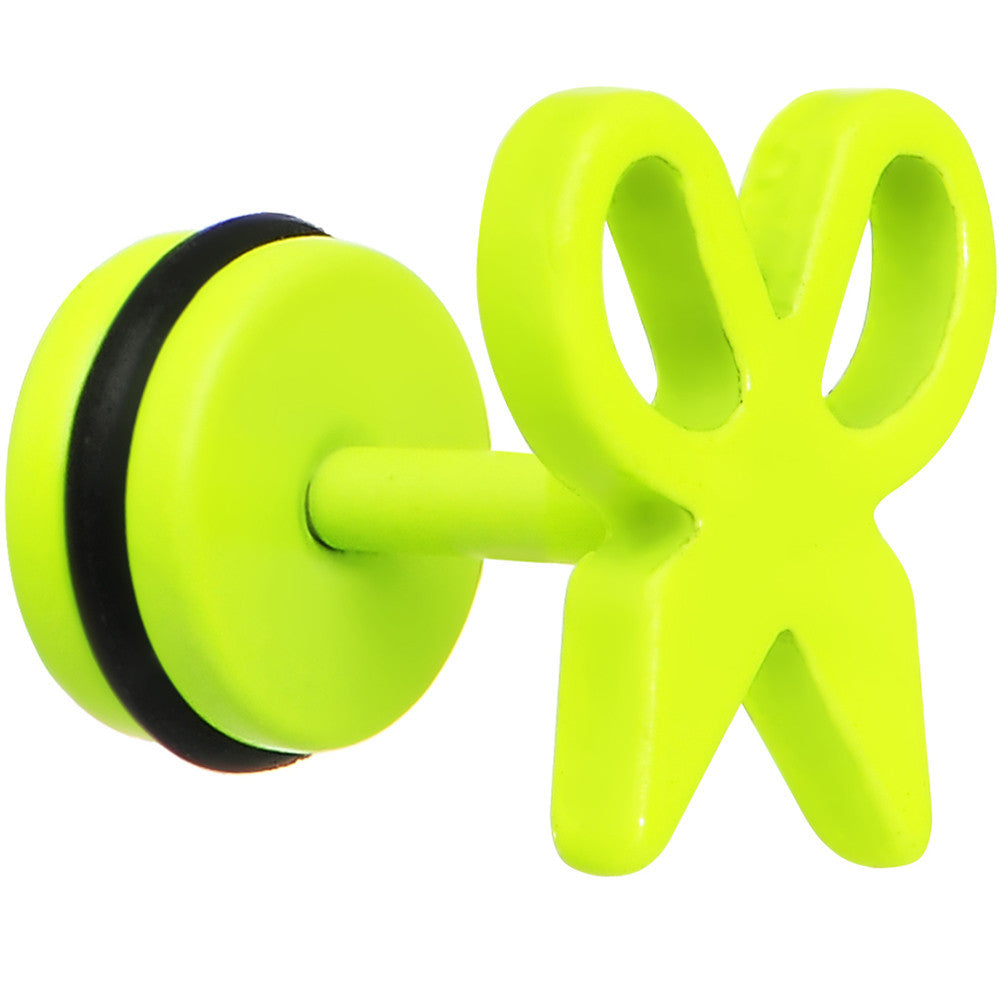 Light Green Neon Enamel Bow Cheater Plug