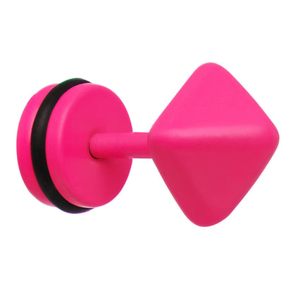 Pink Neon Enamel Pyramid Cheater Plug