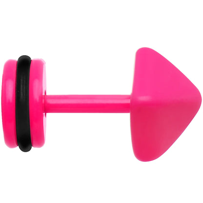 Pink Neon Enamel Pyramid Cheater Plug