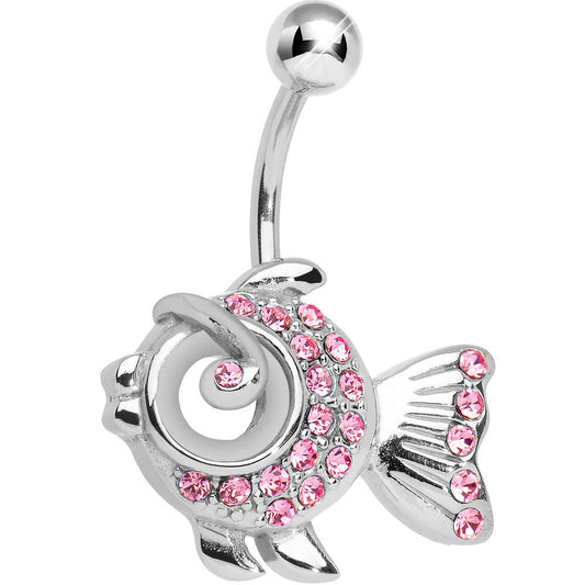 Pink Gem Fancy Fish Belly Ring