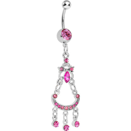 Pink Gem Princess Delight Chandelier Belly Ring