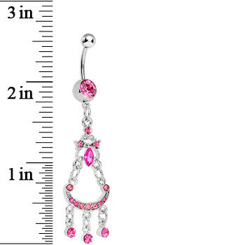 Pink Gem Princess Delight Chandelier Belly Ring